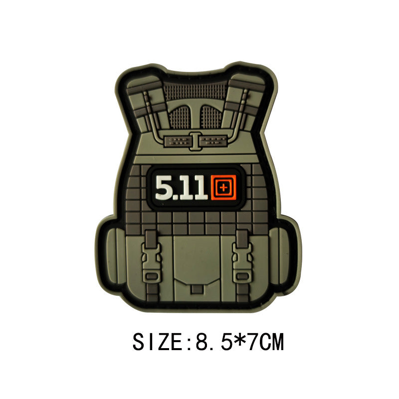 Tactical Vest PVC Armband CrossFit Backpack Sticker